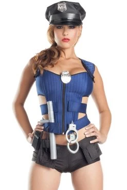 Be Wicked Costumes Women's Brazen Blue Police Costume