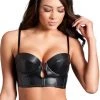 Be Wicked BDSM Lingerie Faux Leather Bustier Bra