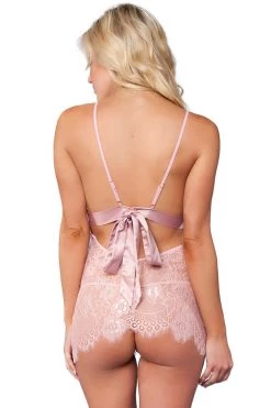 Be Wicked Rosé All Day Pink Eyelash Lace Chemise