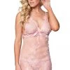 Be Wicked Rosé All Day Pink Eyelash Lace Chemise