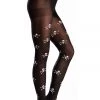 Be Wicked Hosiery Skull & Crossbones Opaque Pantyhose