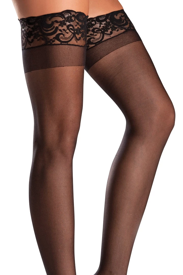 Be Wicked Hosiery Silicone Stay-Up Spandex Lace Thigh Highs 4 Be Wicked Hosiery Silicone Stay-Up Spandex Lace Thigh Highs