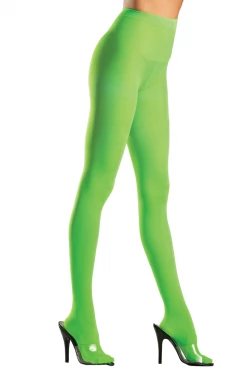 Be Wicked Hosiery Lime Green Opaque Nylon Tights