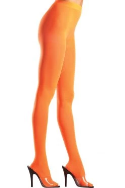 Be Wicked Hosiery Orange Opaque Nylon Tights