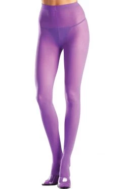 Be Wicked Purple Opaque Nylon Tights Hosiery