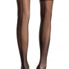 Be Wicked Sultry Black Cuban Heel Thigh Highs