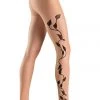 Be Wicked Hosiery Greek Goddess Vine Pattern Pantyhose