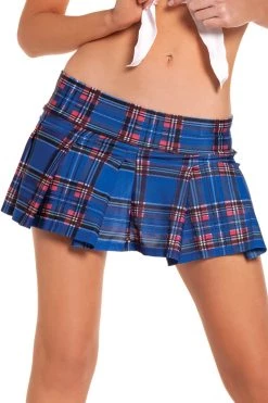 Be Wicked Blue Plaid School Girl Skirt School Girl Outfits