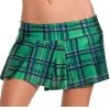 Be Wicked School Girl Outfits Green Plaid School Girl Skirt