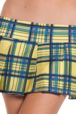 Be Wicked Yellow Plaid School Girl Skirt School Girl Outfits