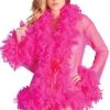 Be Wicked Glamorous Hot Pink Sheer Feather Robe Lingerie