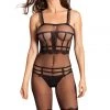 Be Wicked Mock Cage Pattern Crotchless Bodystocking Bodystocking Lingerie