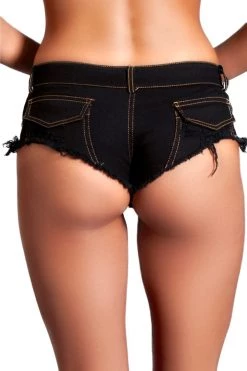 Be Wicked Dancewear Cutoff Black Denim Booty Shorts
