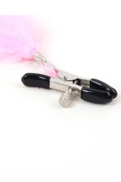 OY Brands Pink Feather Nipple Clamps