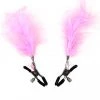 OY Brands Pink Feather Nipple Clamps 2 OY Brands Pink Feather Nipple Clamps