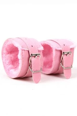 OY Brands Valentines Day Lingerie Pink Faux Leather Furry Wrist Cuffs 7 OY Brands Valentines Day Lingerie Pink Faux Leather Furry Wrist Cuffs