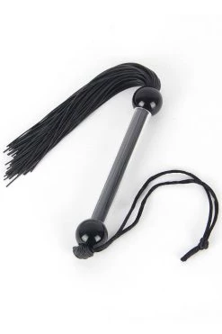 OY Brands Black Rubber Tips Tease Whip BDSM