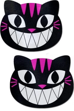 Pastease Black & Pink Cheshire Cat Nipple Pasties Costumes