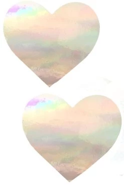 NevaNude Accessories Care Bare Stare Holographic Hearts Nipple Pasties
