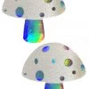 NevaNude Holographic White Glitter Shroom Nipple Pasties Accessories 1 NevaNude Holographic White Glitter Shroom Nipple Pasties Accessories