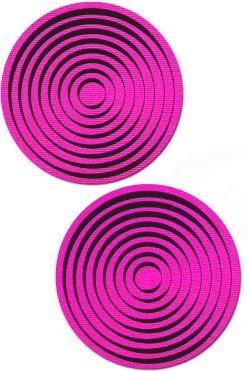 Pastease UV Reactive Neon Pink Spiral Nipple Pasties