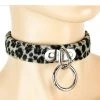 Funk Plus Furry Brown Leopard BDSM Choker With O Ring 1 Funk Plus Furry Brown Leopard BDSM Choker With O Ring