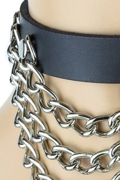 Funk Plus BDSM Collars Hanging Chains Kinky Choker