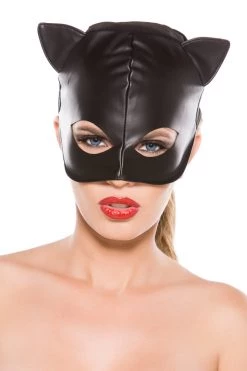 Allure Faux Leather Cat Mask