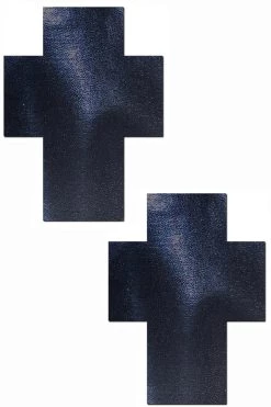 Pastease Costumes Black Cross Nipple Pasties