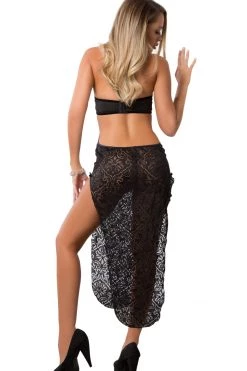 G World Intimates Lingerie Sensual Black Lace Night Dress