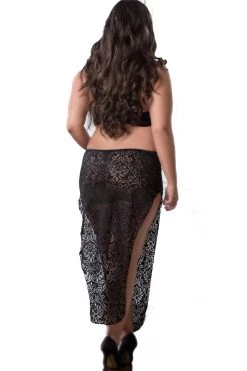 G World Intimates Lingerie Sensual Black Lace Night Dress