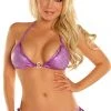 Daisy Corsets Swimwear Purple Glitter Scrunch Bikini With Rhinestones*