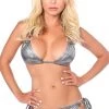 Daisy Corsets Swimwear Gunmetal Glitter Rhinestone Scrunch Bikini*