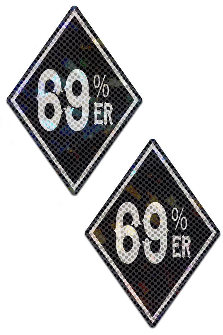 Pastease Disco Black & White '69 Percenter' Thighbrush™ Nipple Pasties Accessories 3 Pastease Disco Black & White '69 Percenter' Thighbrush™ Nipple Pasties Accessories