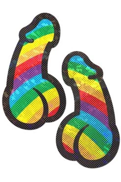 Pastease Rainbow Dick Nipple Pasties Dancewear