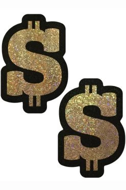 Pastease Accessories Gold Glitter Dollar Sign Nipple Pasties