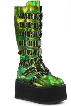 Demonia Green Vegan Leather 3.5
