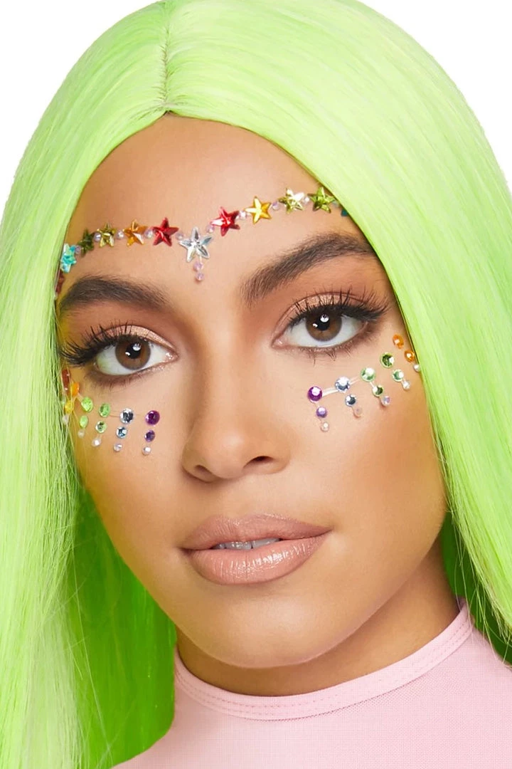 Leg Avenue Rainbow Clothing Rainbow Milky Way Festival Face Jewels 4 Leg Avenue Rainbow Clothing Rainbow Milky Way Festival Face Jewels