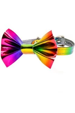 Funk Plus Dancewear Metallic Rainbow Bow Choker