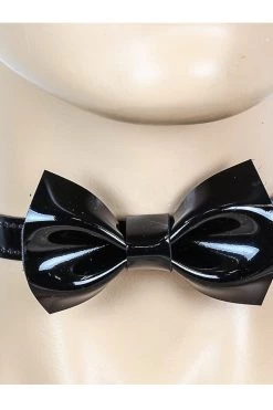 Funk Plus Patent Leather Black Bow Choker Dancewear