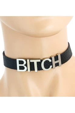 Funk Plus BDSM Collars 3D BITCH Slave Collar