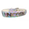 Funk Plus BDSM Collars 3D Steel Letter 'UNICORN' Rainbow Name Choker