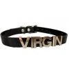 Funk Plus BDSM Collars Vinyl Black 'VIRGIN' Name Choker