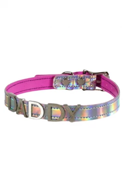 Funk Plus Silver Hologram 3D DADDY Slave Collar
