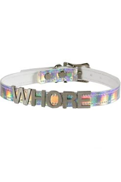 Funk Plus Silver Hologram 3D UNICORN Slave Collar BDSM Collars