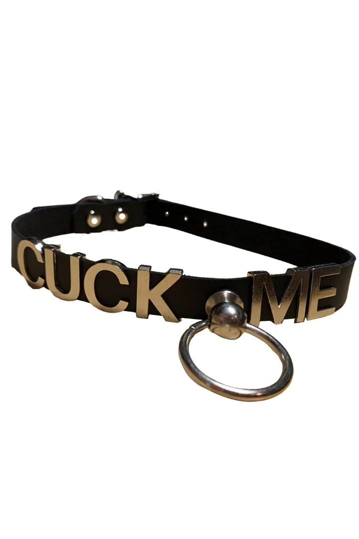 Funk Plus 3D Steel CUCK ME Name Collar With Bondage Ring BDSM Collars 4 Funk Plus 3D Steel CUCK ME Name Collar With Bondage Ring BDSM Collars