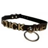 Funk Plus 3D Steel CUCK ME Name Collar With Bondage Ring BDSM Collars
