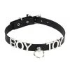 Funk Plus 3D Steel BOY TOY Name Collar With Bondage Ring BDSM Collars