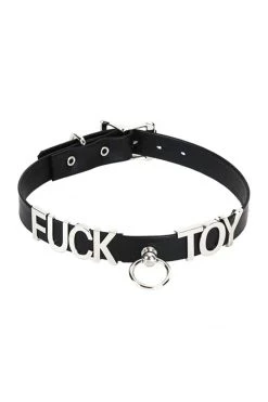 Funk Plus 3D Steel FUCK TOY Name Collar With Bondage Ring