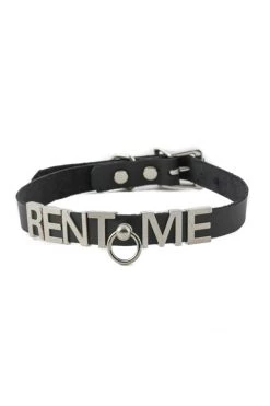Funk Plus 3D Steel RENT ME Name Collar With Bondage Ring